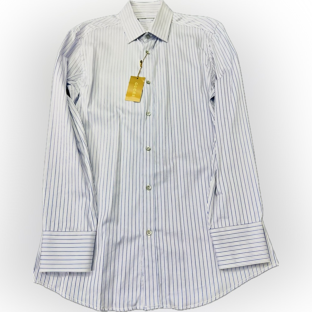 Gucci Button up Collared Shirt NWT 19” Pit to Pit Size 40 15.75 Neck